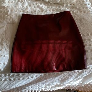 Faux leather mini skirt